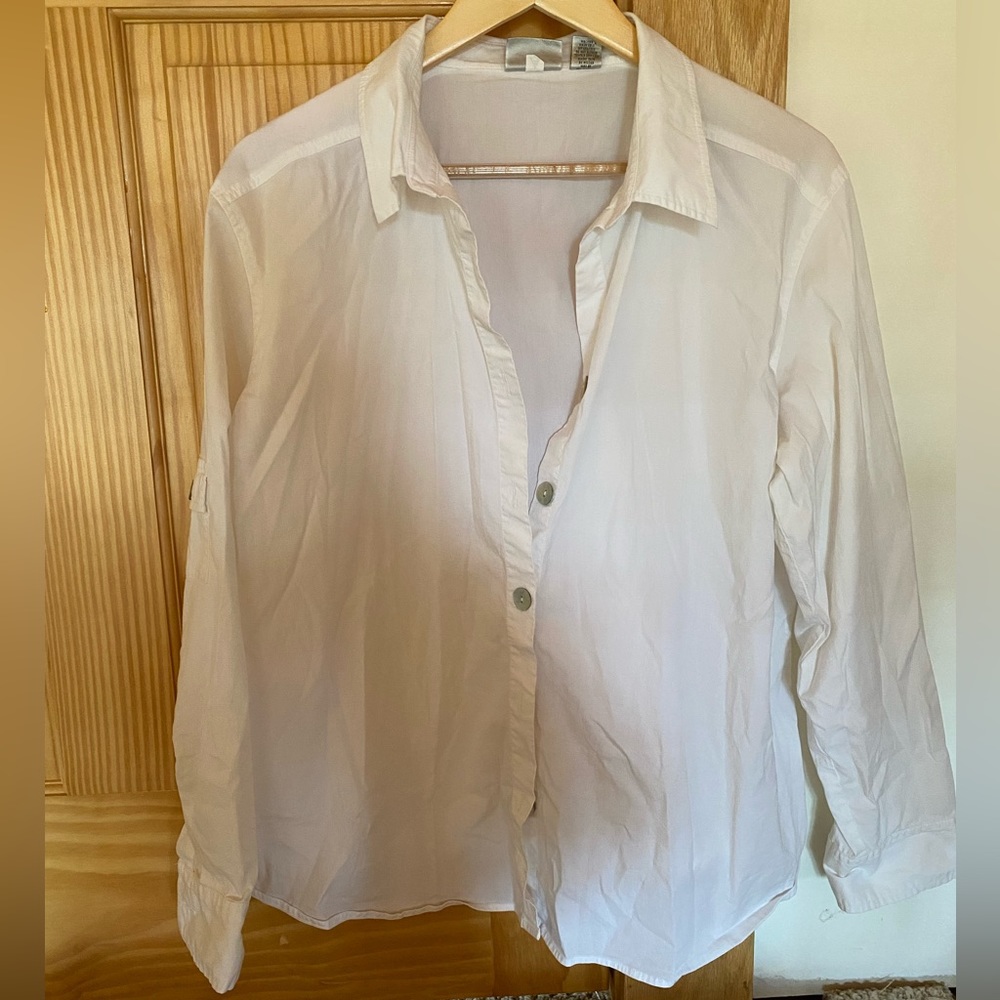 Chico’s White Blouse or Cover-Up Top Size 3